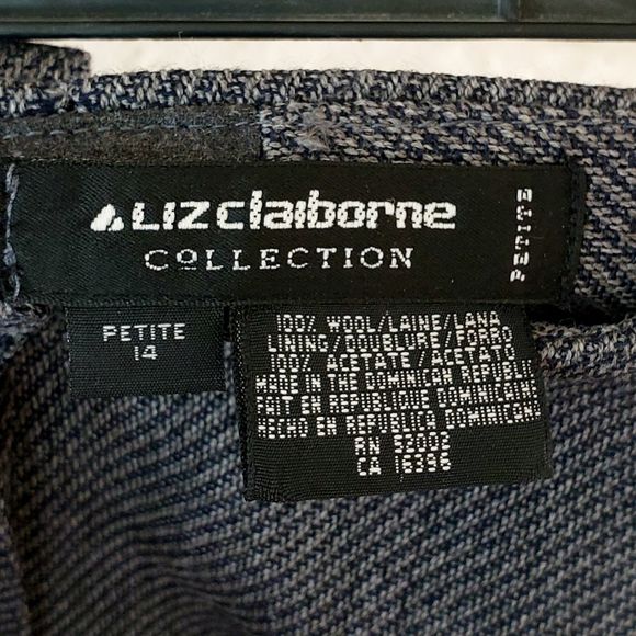 VTG Liz Claiborne 100% Wool Oversize Pleated Pants Trousers High Rise SZ 14P - Picture 7 of 15